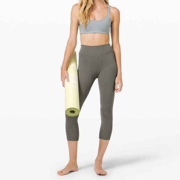 Lululemon Women's Get Centred High Rise Crop 21" Leggings - Grey - Picture 1 of 8